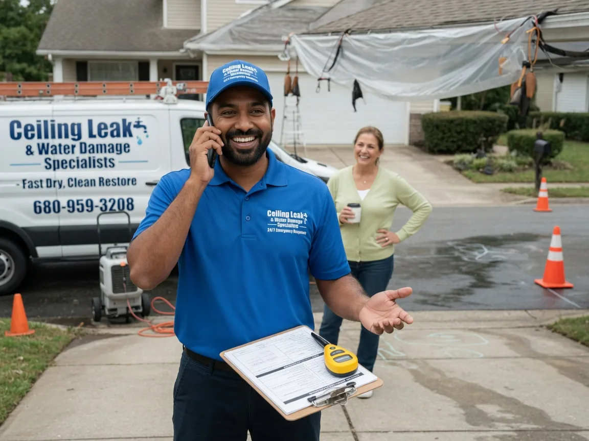 Ceiling Leak Cleanup Denton, NE FAQs
